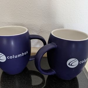 COLUMBUS Navy Matte mugs